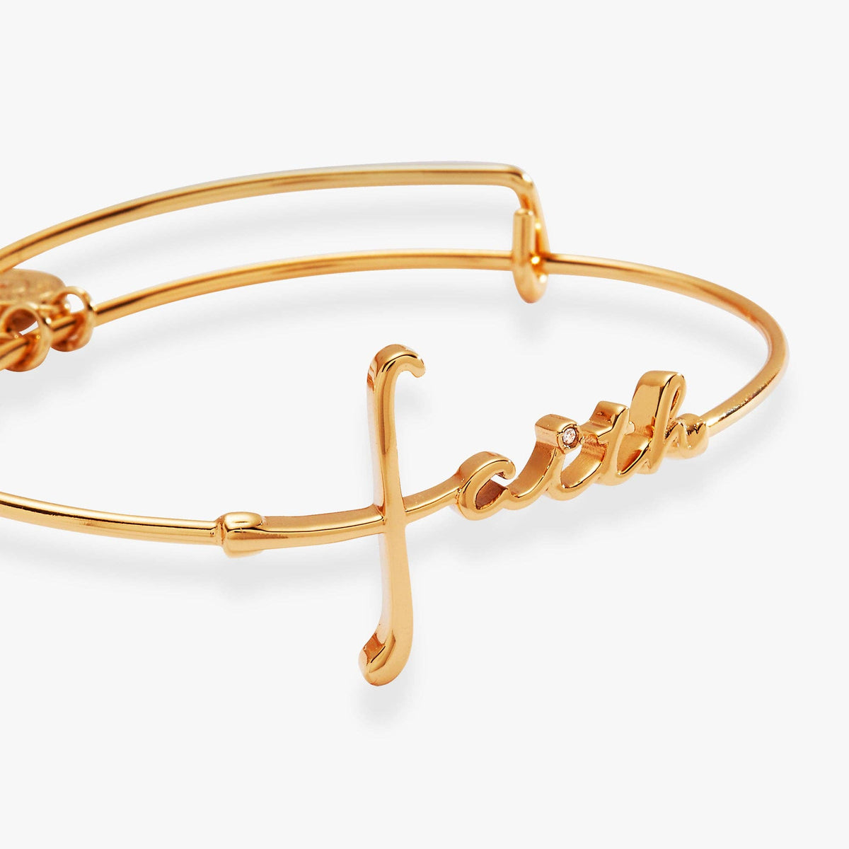 Alex and Ani Faith In-Line Gold Bangle Bracelet