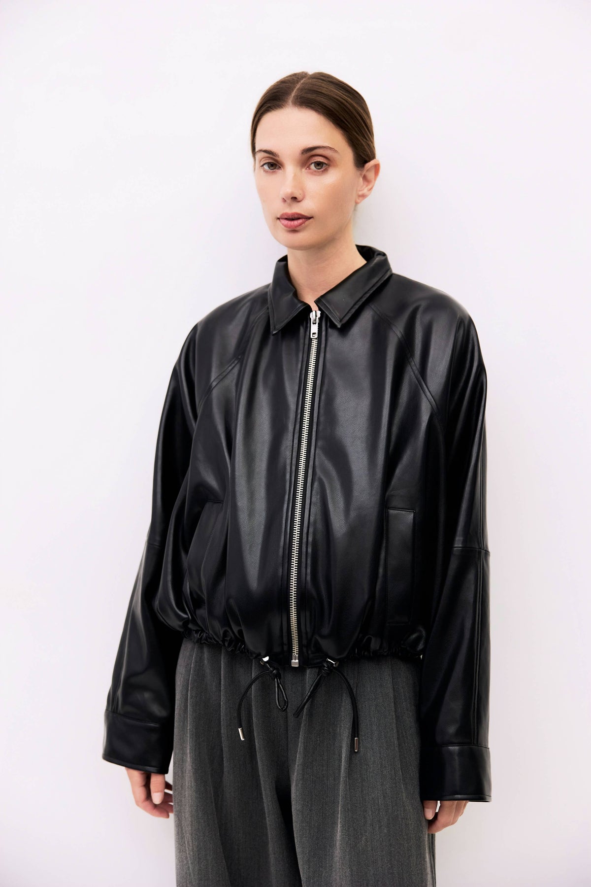 The Lizette Jacket Drawstring Bomber Jacket