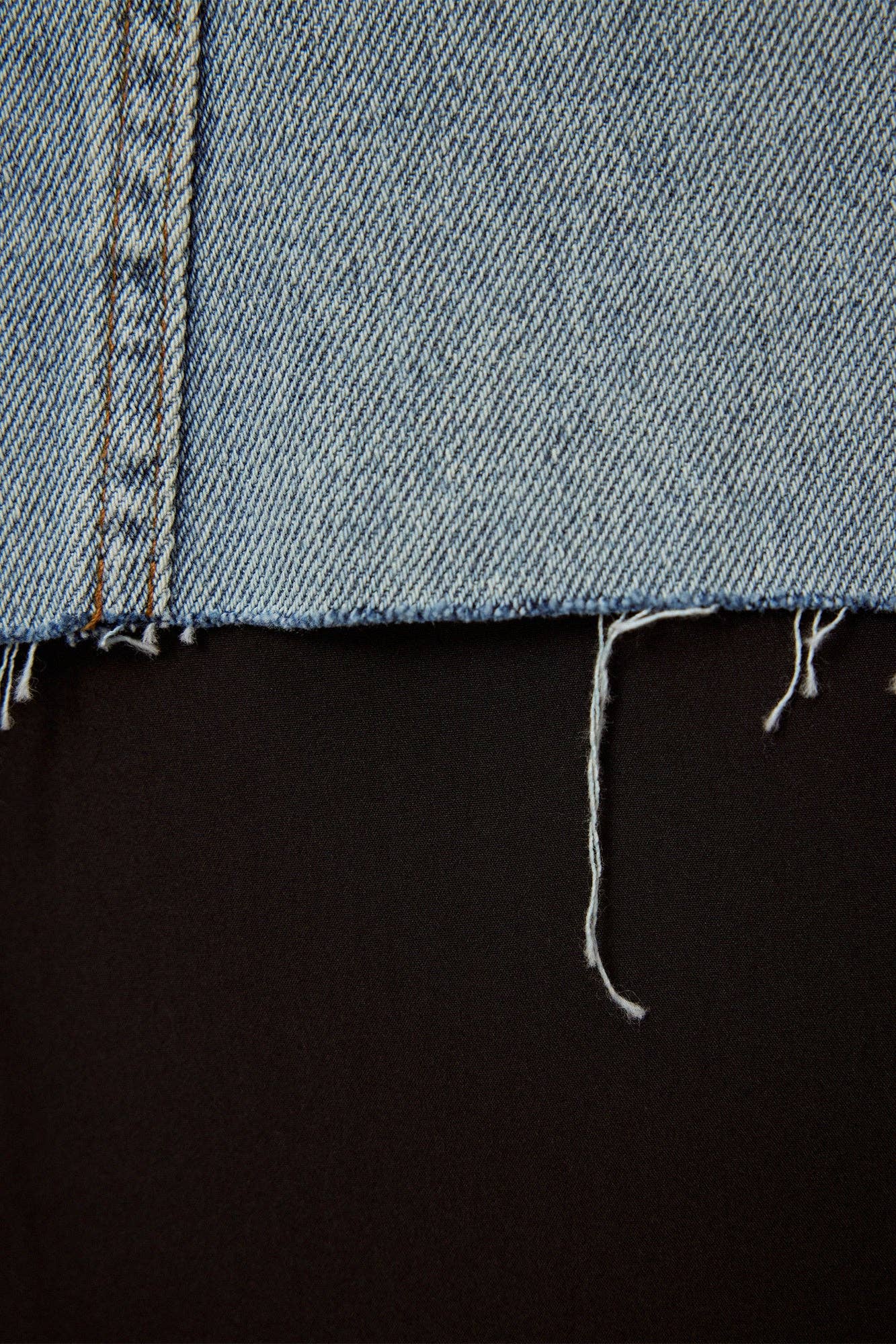 Touché Women's Denim Mixed Media Detailed Trench Coat