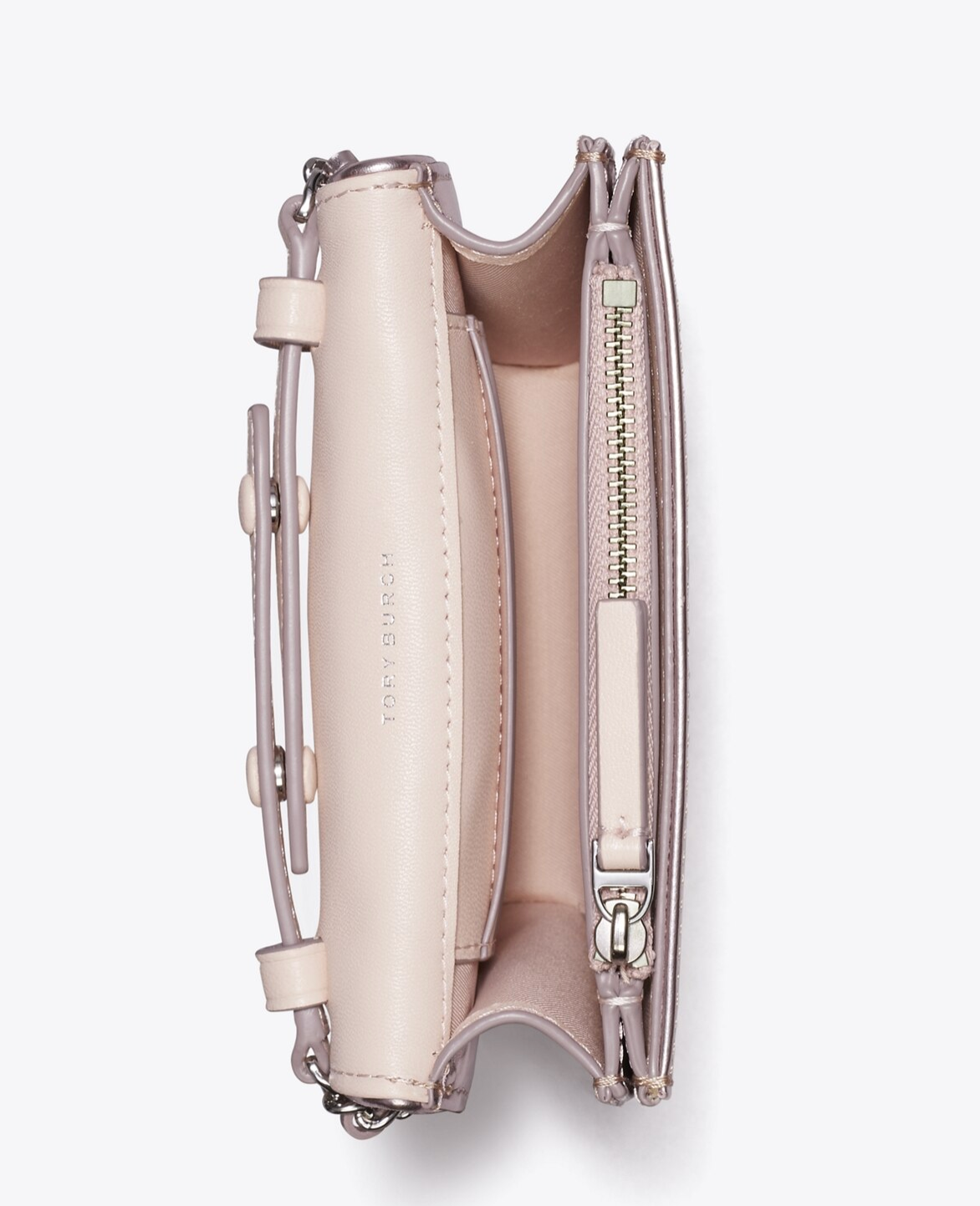 Tory Burch Fleming Mini Metallic Square Quilt Crossbody Bag