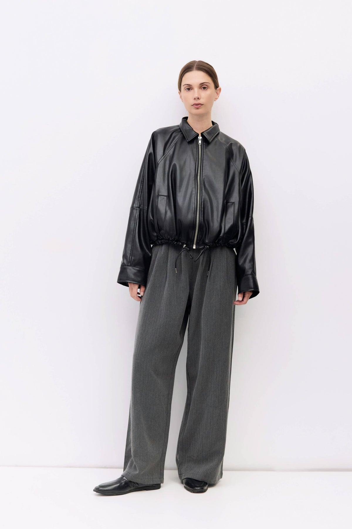 The Lizette Jacket Drawstring Bomber Jacket
