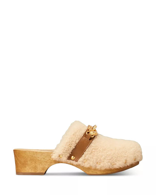 Tory Burch Genuine Shearling Jessa Clog