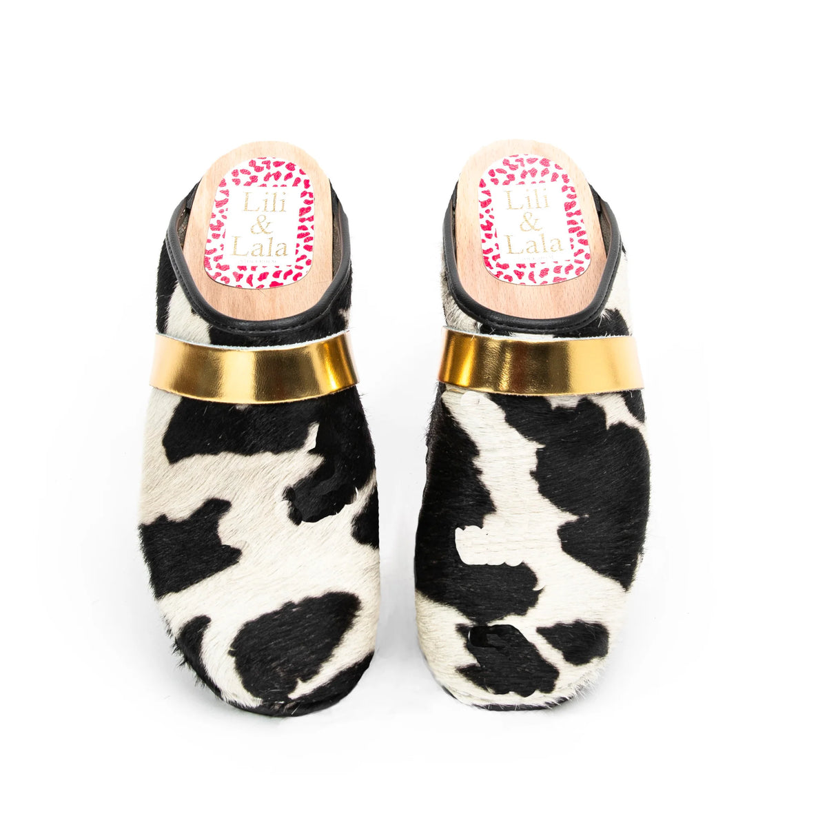 Cowhide Leather & Wood Handmade Clogs