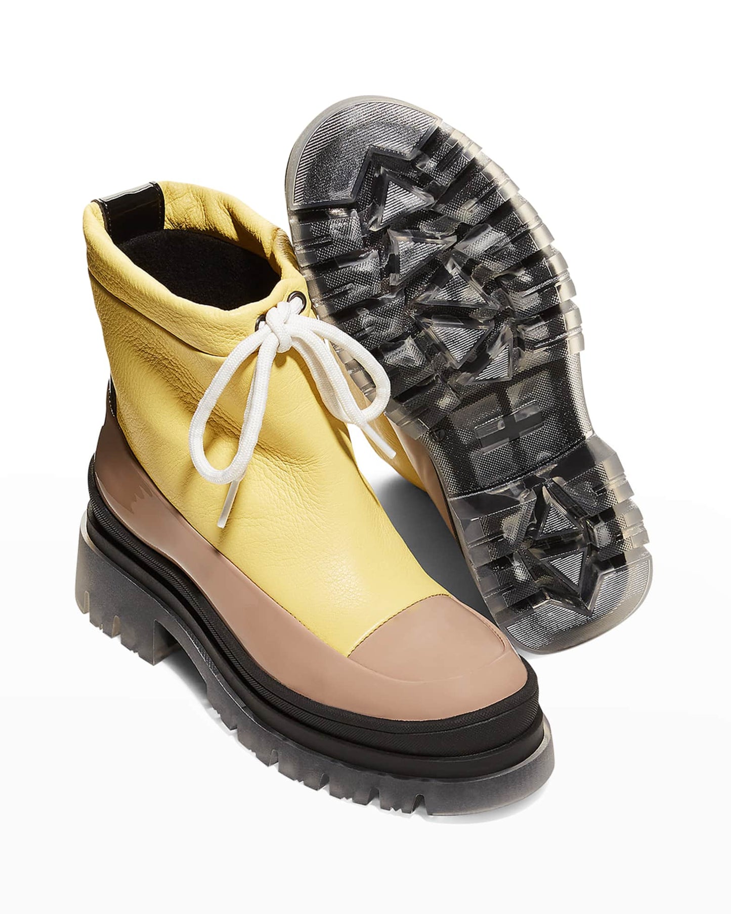 Montelliana 1965 Lucy Leather & Rubber Transparent-Sole Booties