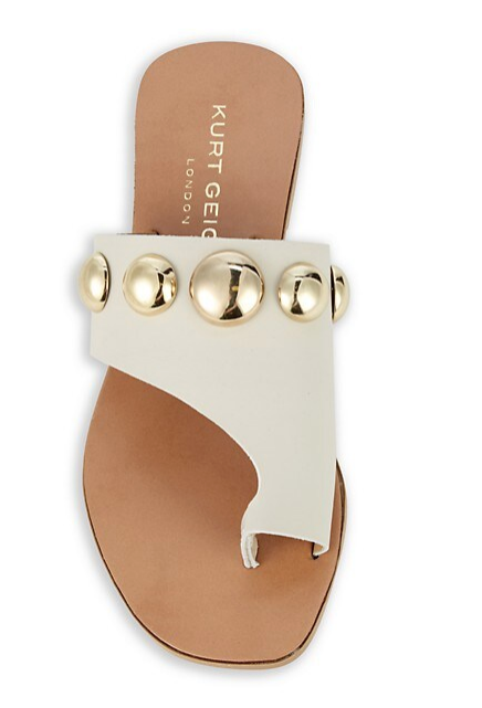 Kurt Geiger London Embellished Leather Slides