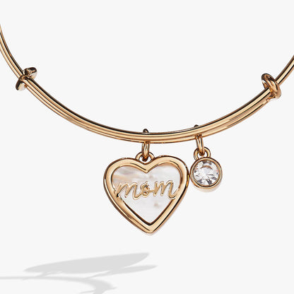 Alex and Ani Gold Mom Mother of Pearl Bangle Bracelet