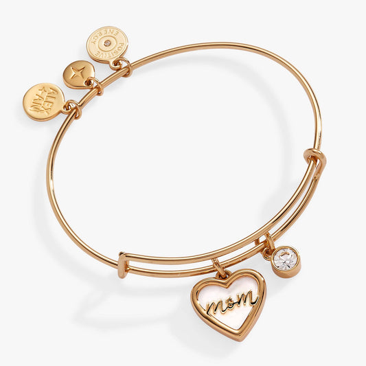 Alex and Ani Gold Mom Mother of Pearl Bangle Bracelet