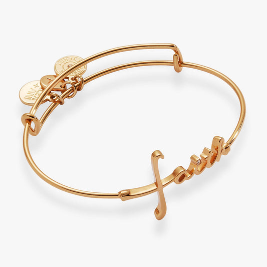 Alex and Ani Faith In-Line Gold Bangle Bracelet