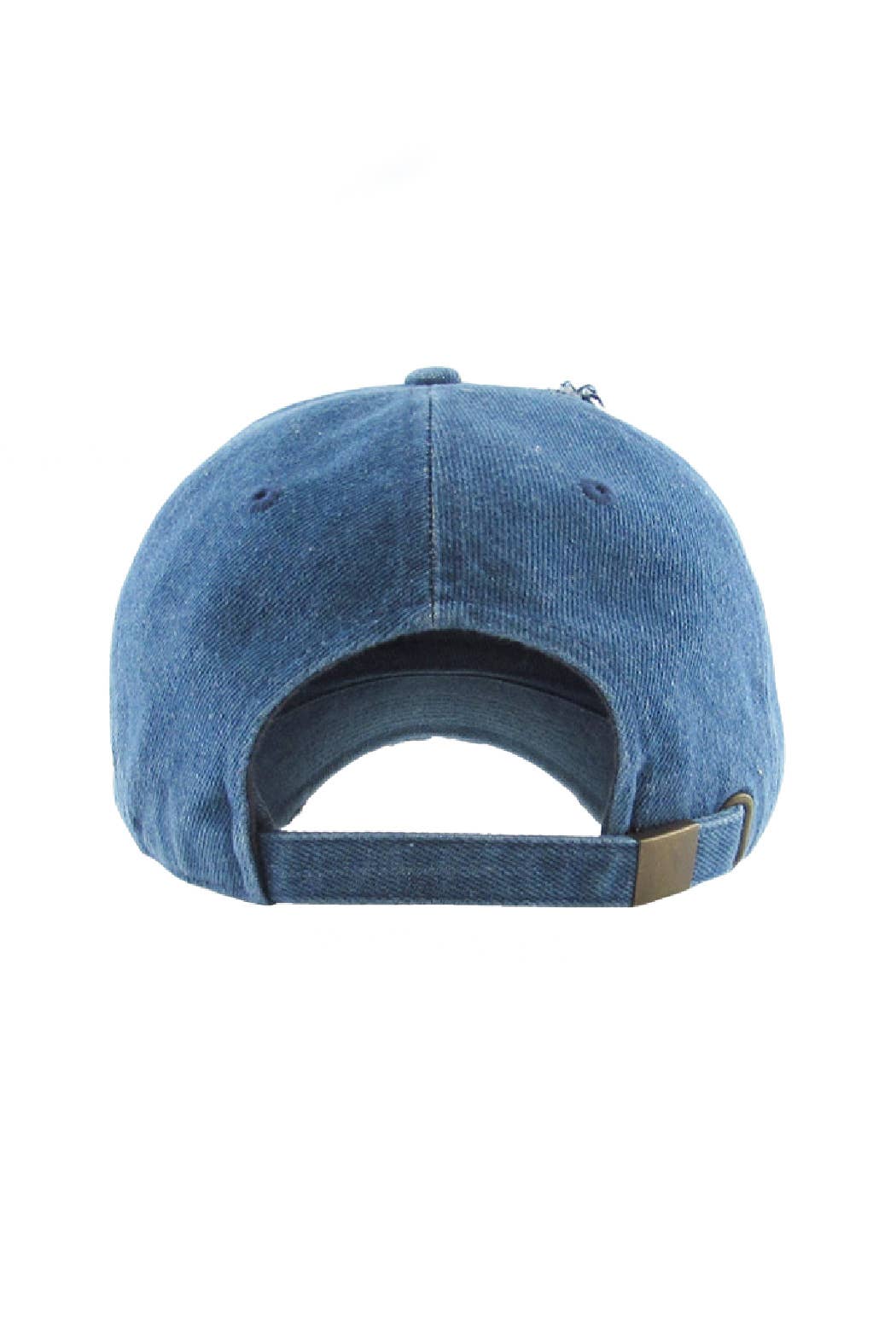 LV Up-Cycled Distressed Denim Baseball Cap