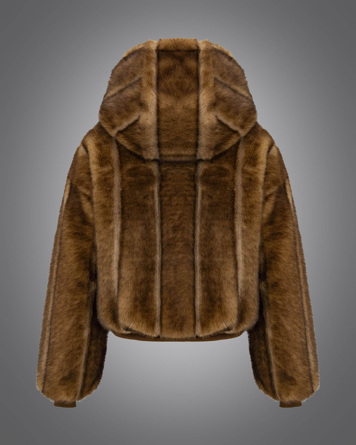 Blanc Noir Tawny Reversible Quilted Faux Fur Hoodie Jacket