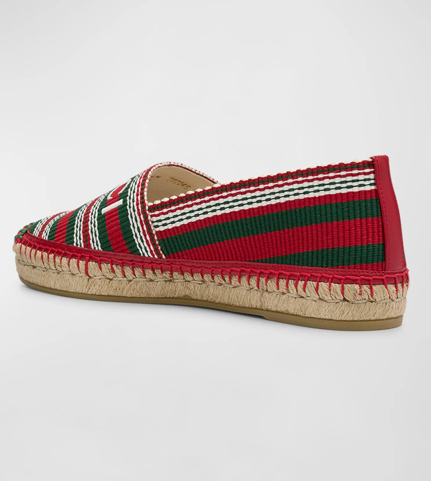 Gucci Women's Logo Embroidered Espadrille Flats