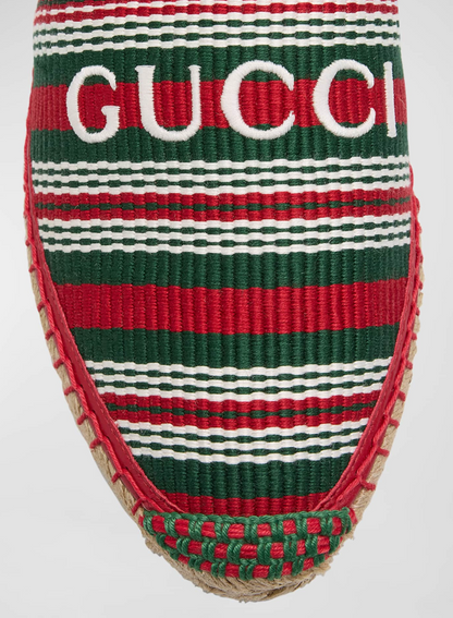 Gucci Women's Logo Embroidered Espadrille Flats