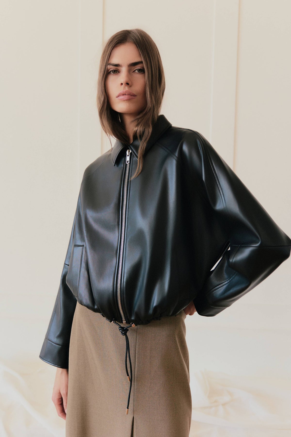 The Lizette Jacket Drawstring Bomber Jacket