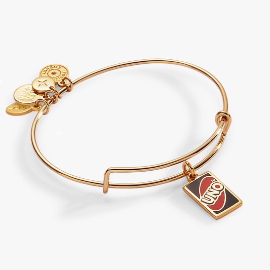 Alex and Ani Gold UNO™ Charm Bangle Bracelet