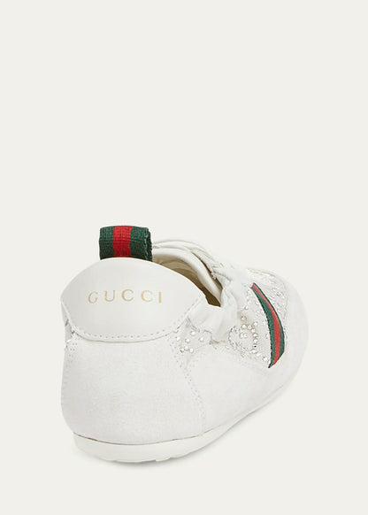 Gucci Women's Shift Crystal Mesh Low-Top Sneakers