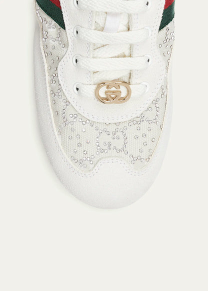 Gucci Women's Shift Crystal Mesh Low-Top Sneakers