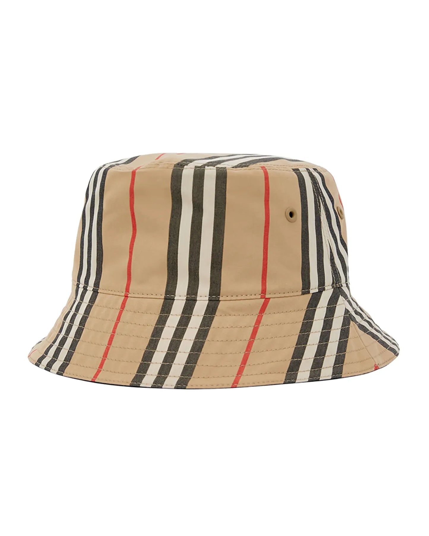 Burberry Beige & Black Reversible Cotton Bucket Hat
