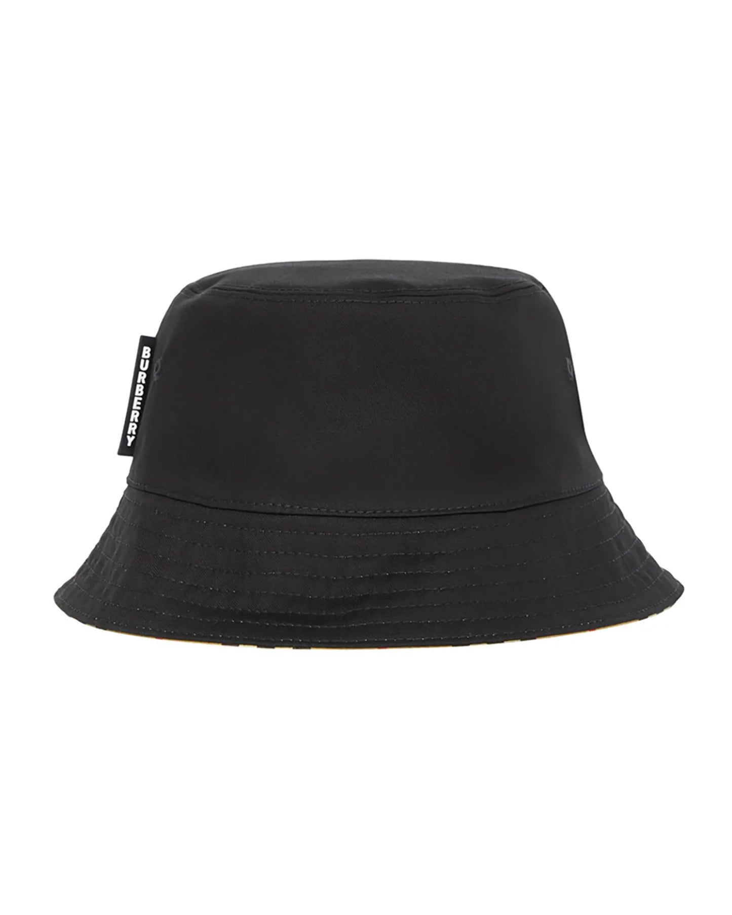 Burberry Beige & Black Reversible Cotton Bucket Hat