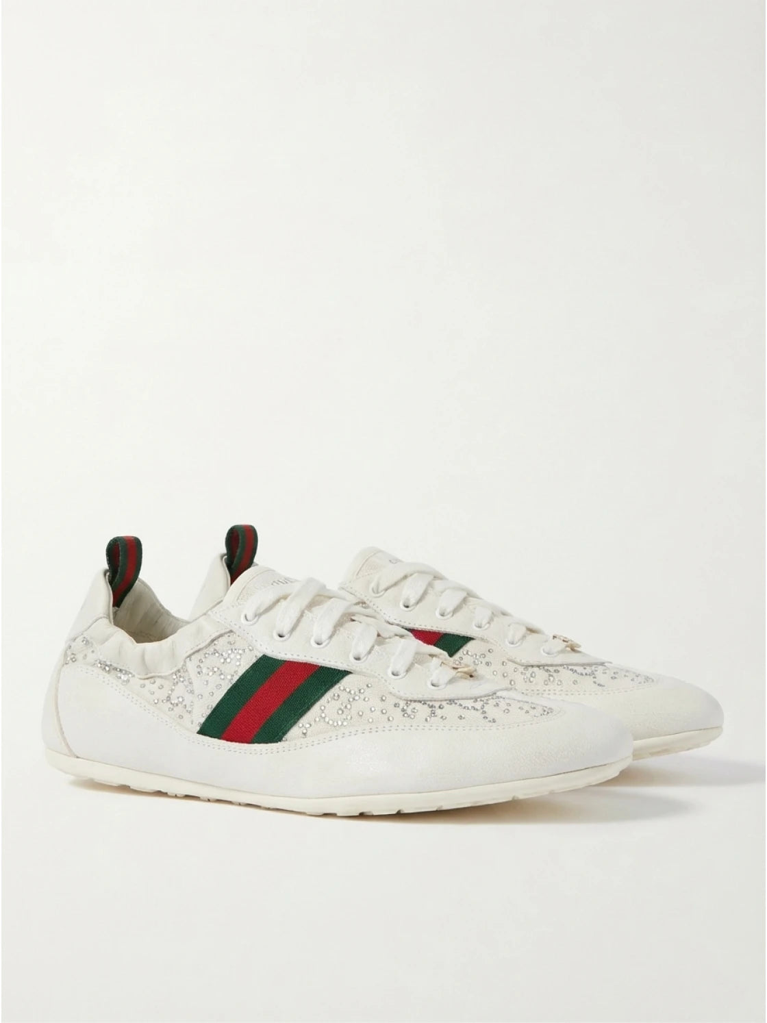 Gucci Women's Shift Crystal Mesh Low-Top Sneakers