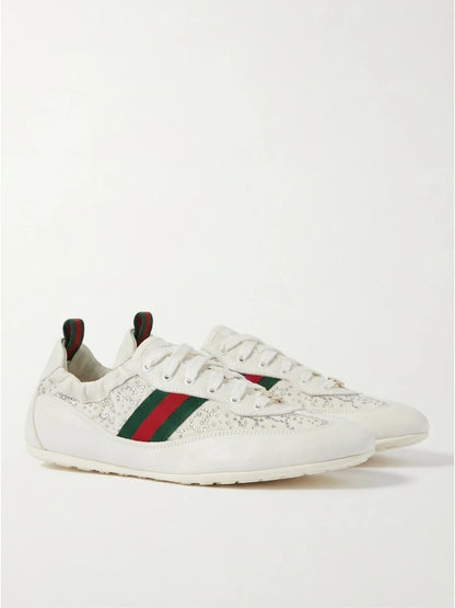 Gucci Women's Shift Crystal Mesh Low-Top Sneakers