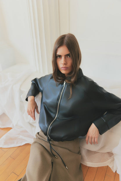 The Lizette Jacket Drawstring Bomber Jacket