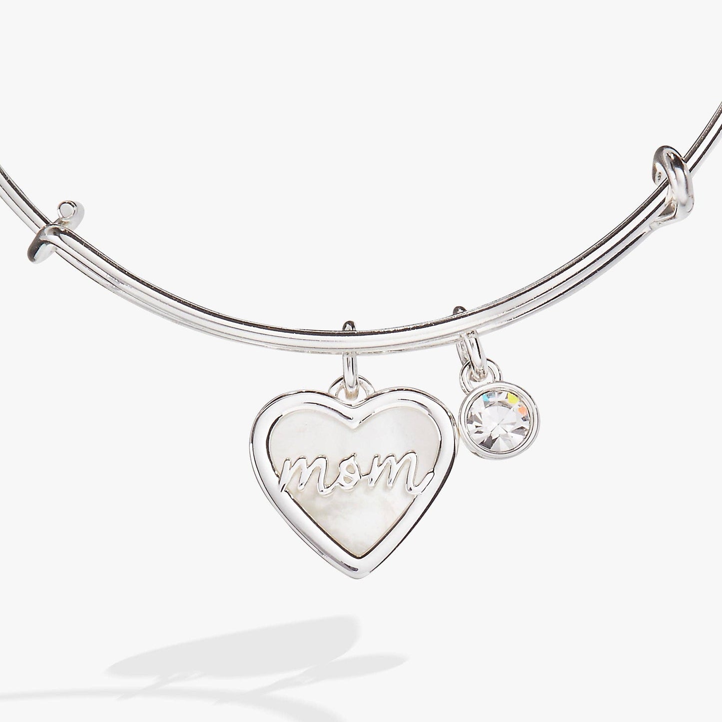 Alex and Ani Silver Mom Mother of Pearl Bangle Bracelet