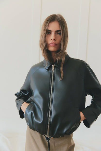 The Lizette Jacket Drawstring Bomber Jacket