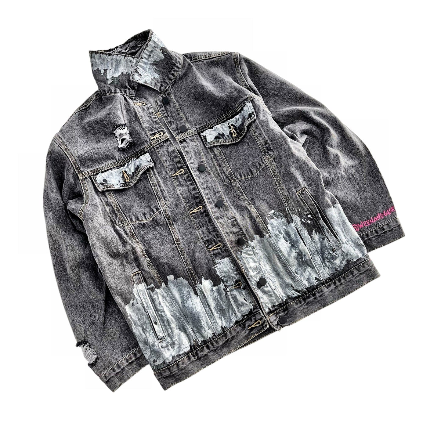 Wren + Glory Women's Beyond Silver Denim Jacket