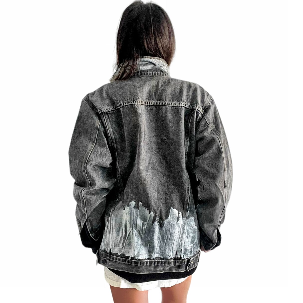 Wren + Glory Women's Beyond Silver Denim Jacket