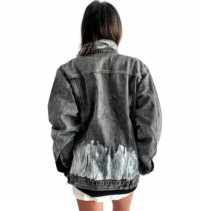 Wren + Glory Women's Beyond Silver Denim Jacket