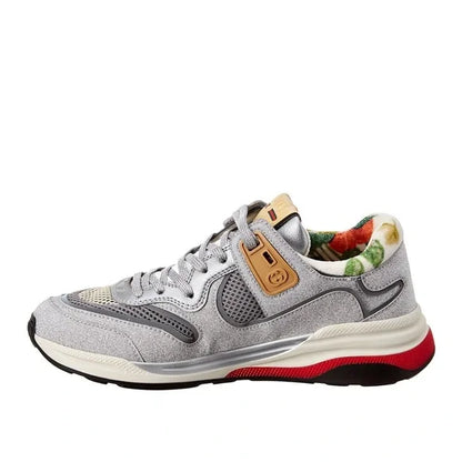 Gucci Women's Metallic Silver Mesh Ultrapace Sneaker (Pre-Owned)