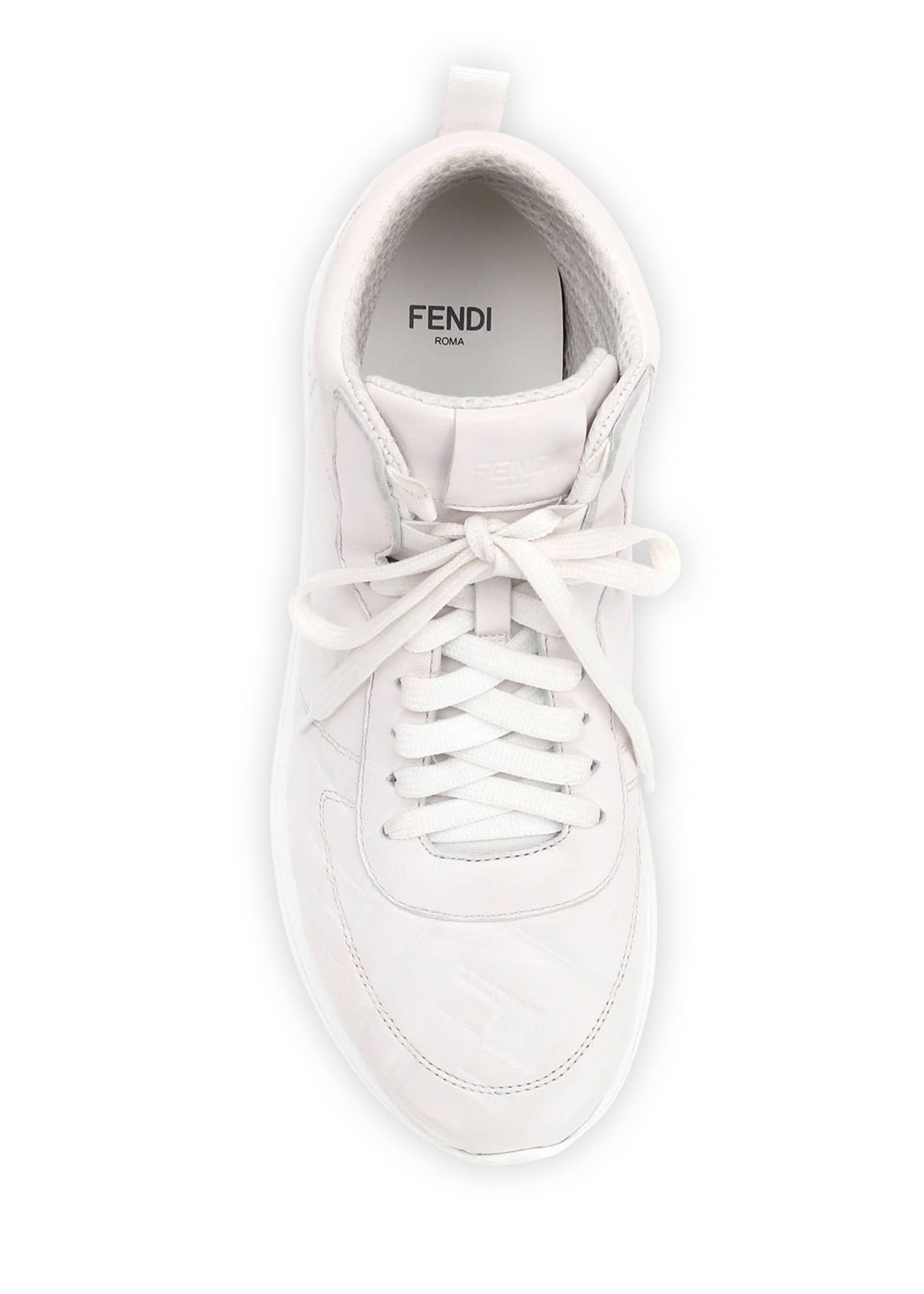 Fendi FFreedom High-Top Leather Sneakers