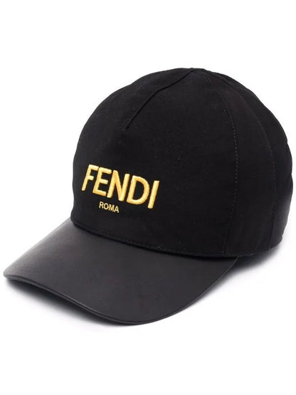 Fendi Logo Cotton Reversible Baseball Cap