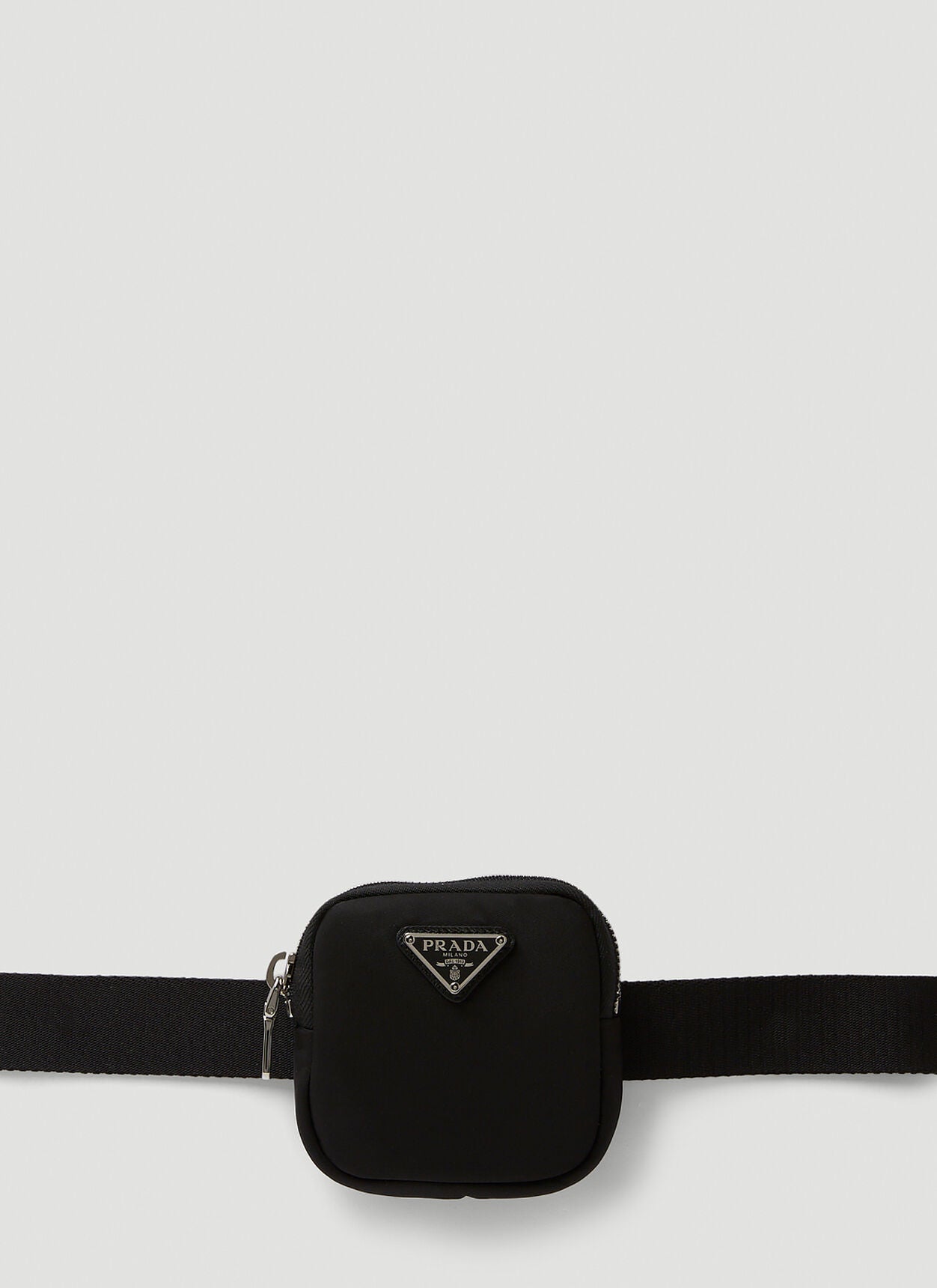 Prada logo-plaque Belt Bag - Black